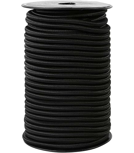 【ノンネイティブ×END】DWELLER　BANGRE　WIDE　ROPE Mandala Crafts 1/8 Inch 3mm Black Elastic Bungee Cords - 55 Yards